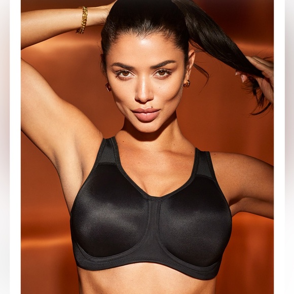 Wacoal Simone Underwire Unpadded Sports Bra Black size 40H Workout Gym 855170 - Picture 2 of 8
